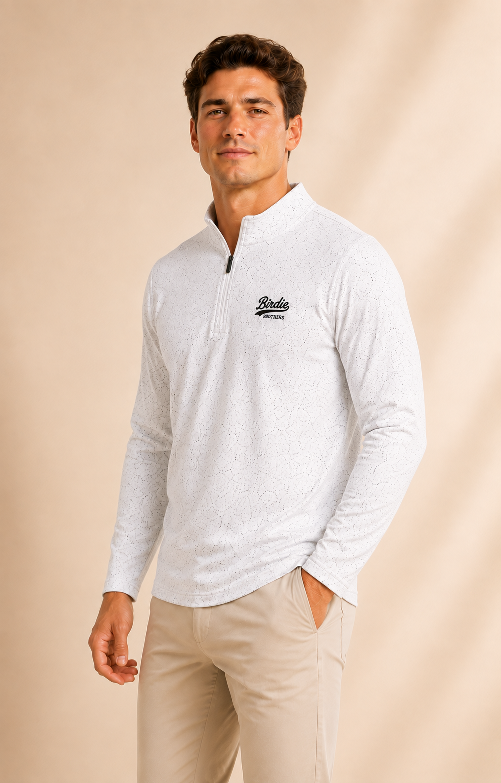 The Fairway Fleck Q-Zip – seitliche Passform