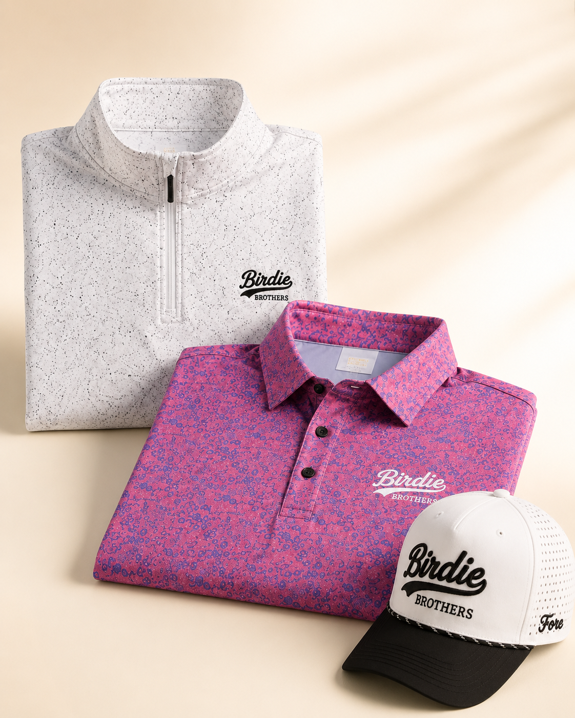 Birdie Brothers Starter Set mit Cap, Polo und Quarter-Zip